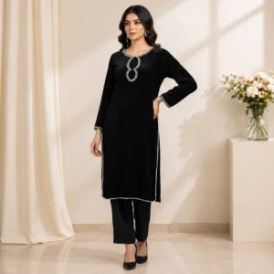 Black wholesale velvet suit