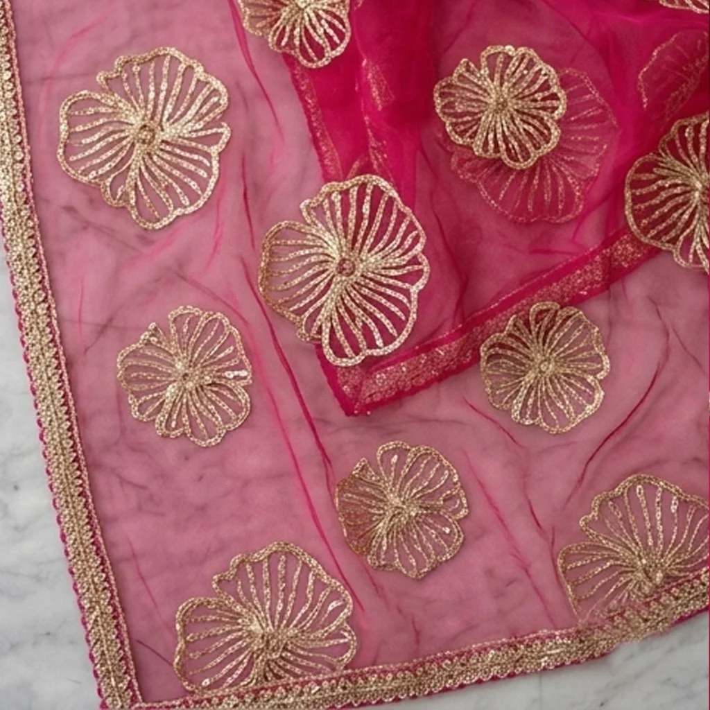 Pinkish Red Pakistani Party Wear Suit - Image 4