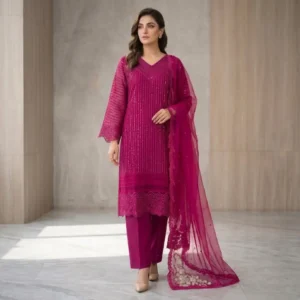 Rich Magenta Pakistani Party Wear UK