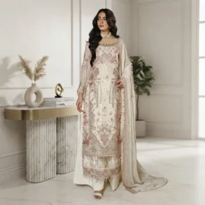 White Chiffon Pakistani Party Wear