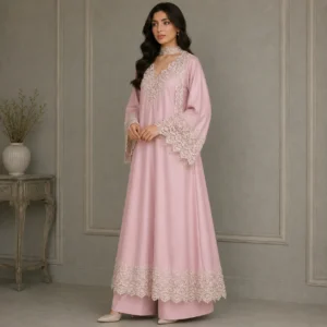 Baby Pink pakistani silk suits UK