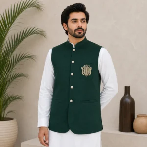 Bottle Green Suiting Waistcoats For Wedding