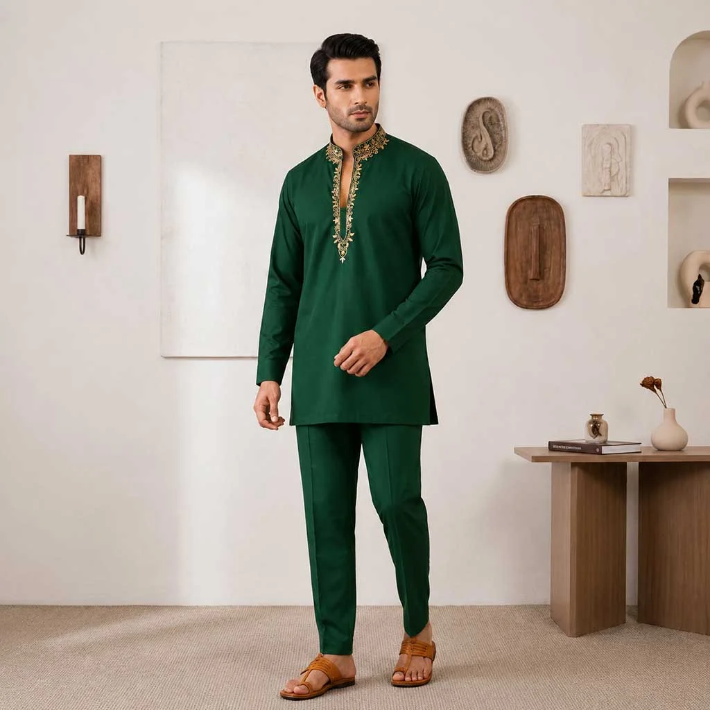 Emerald Zari Detailed Kurta Salwar for Wedding