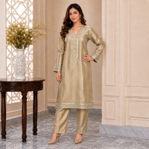 Beige pakistani silk suits uk