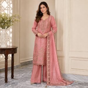 Dusty pink pakistani silk suits uk