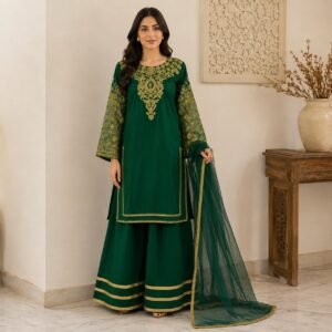 Emerald Green chiffon suits uk