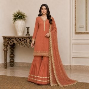 Terracotta chiffon suits uk