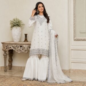 off-white chiffon suits uk