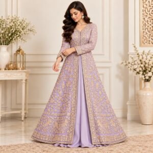 Light Purple Walima Gown for Bridal