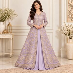 Light Purple Walima Gown for Bridal