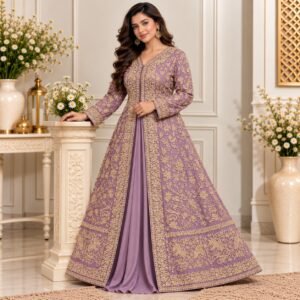 Lilac Pakistani Bridal Maxi For Barat