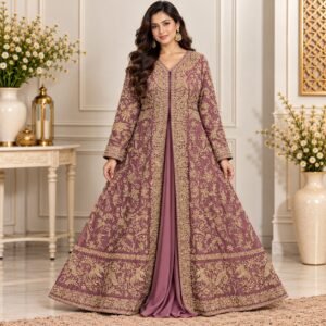Mauve Bridal Maxi For Barat