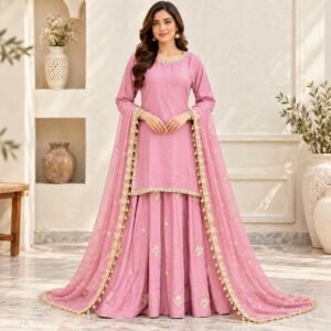 Mauve Pink Pakistani Wedding Guest Outfit