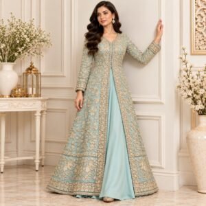 Mint Green Pakistan Walima Gown