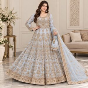 Mint Mist Walima Dresses for Bridal