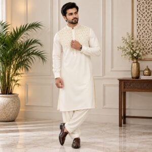 Off-White Kurtas for Men in Wedding