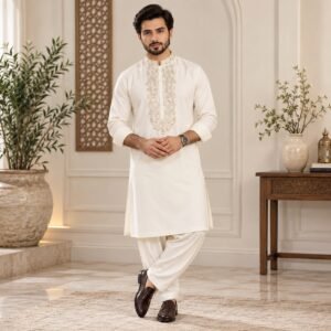 Off-White Marriage Kurta for Men