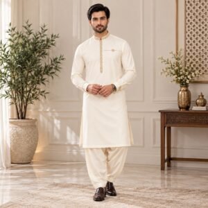 Off-White Mens Kurta for Wedding
