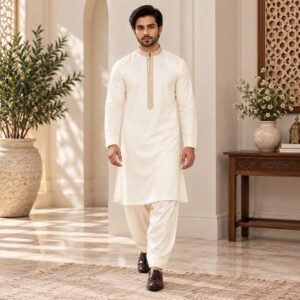 Off wihte Wedding Kurta for Men