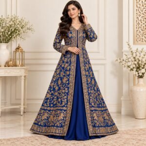 Royal Blue Pakistani Dresses for Barat