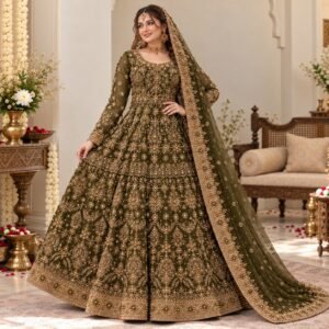 Saga Green Pakistani Dresses for Barat