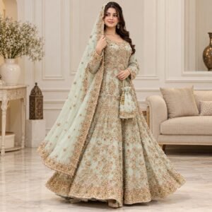 Sage Green Walima Dresses for Bridal