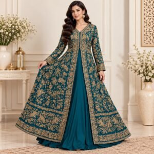 Teal Blue Barat Dresses for Bridal